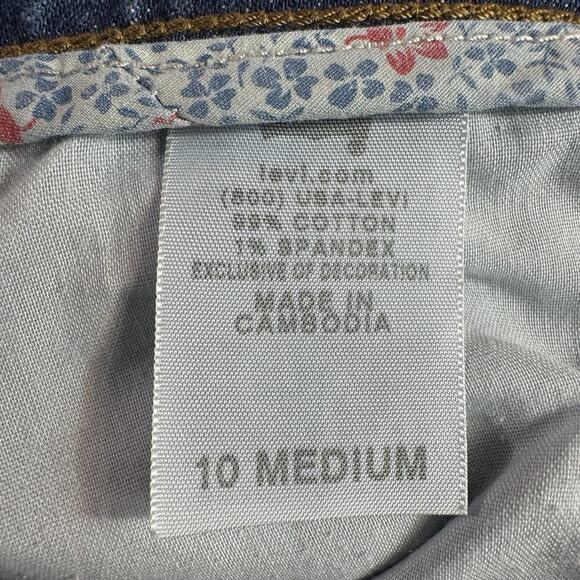 Levi's 545 SKINNY LEG Womens Size 10 Blue Mid Rise Jeans Denim Pants 31x30.5 - Picture 10 of 11